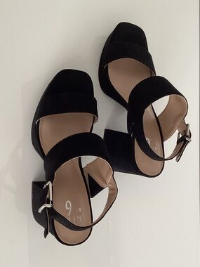 Mix No. 6 Black Block Heel Sandals